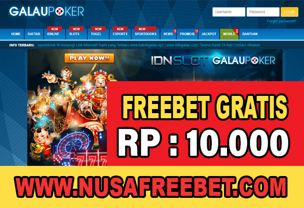 GalauPoker Freebet Gratis Rp 10.000 Tanpa Deposit