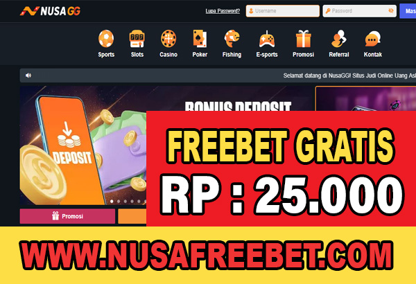 NusaGG Freebet Gratis Rp 25.000 Tanpa Deposit